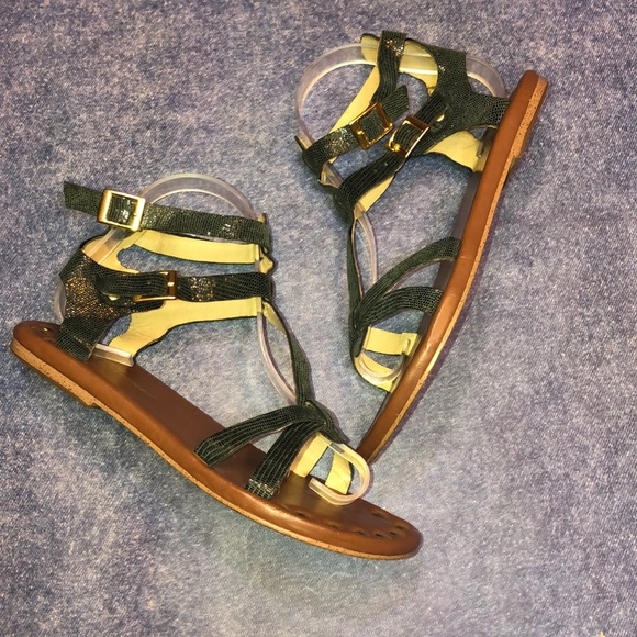MATT BERNSON~KM Emboss Leather Gladiator Sandal~8 - Picture 3 of 8